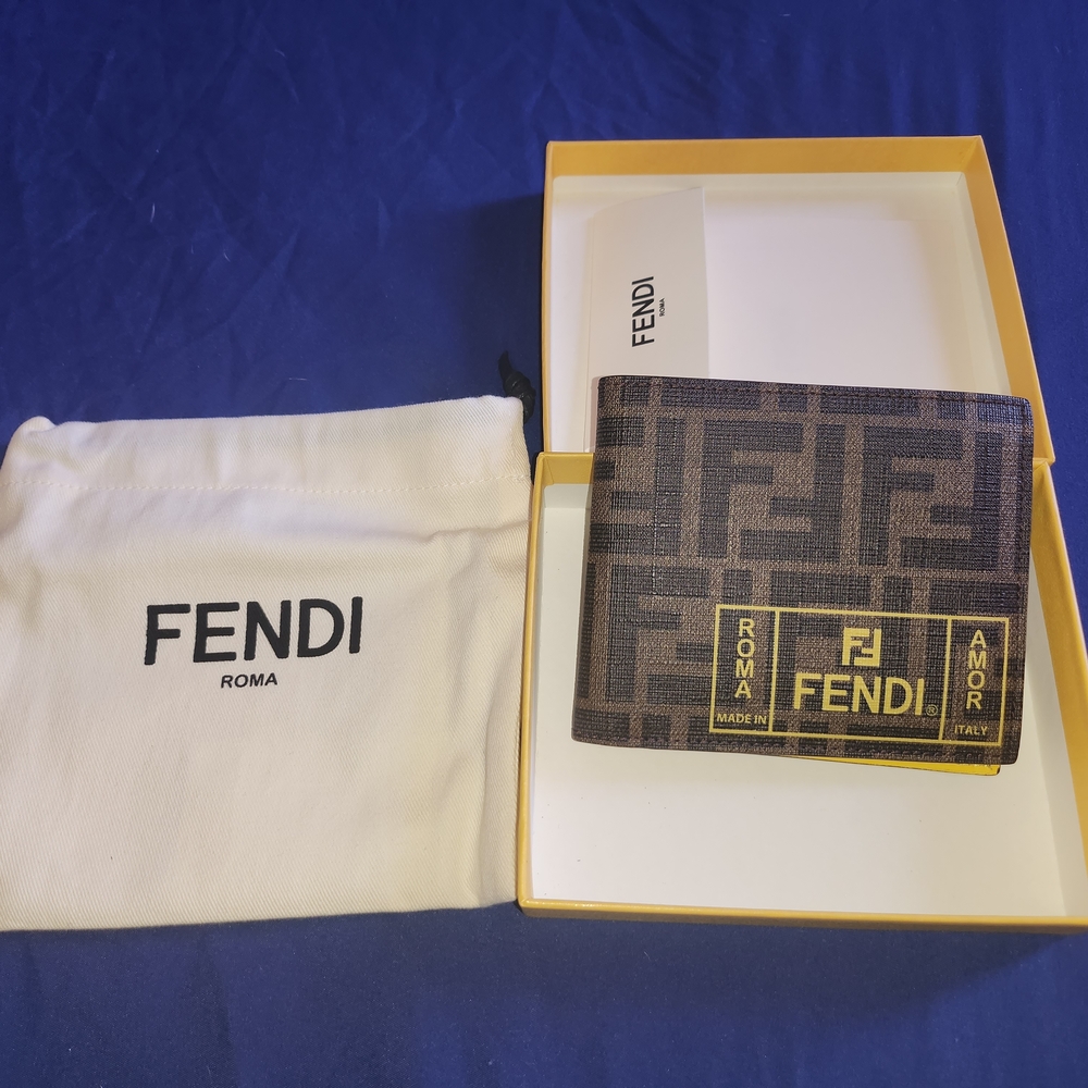 Fendi Brown and Black Wallet